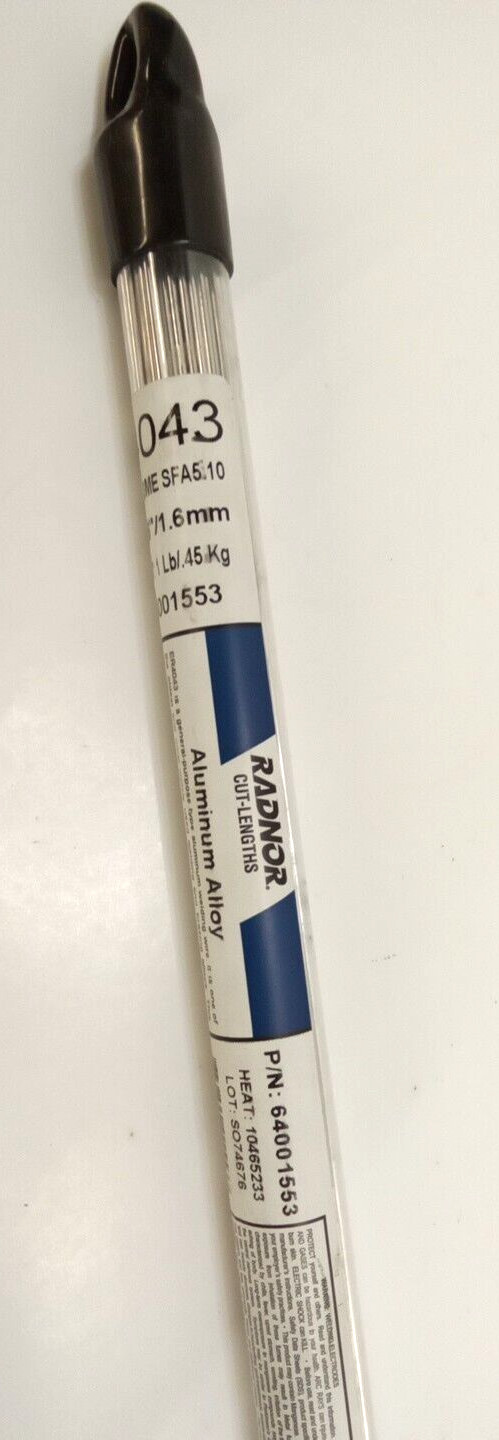Radnor 64001553 ER4043 1/16″ X 36″ Aluminum Alloy TIG Welding Rod 1 Tube