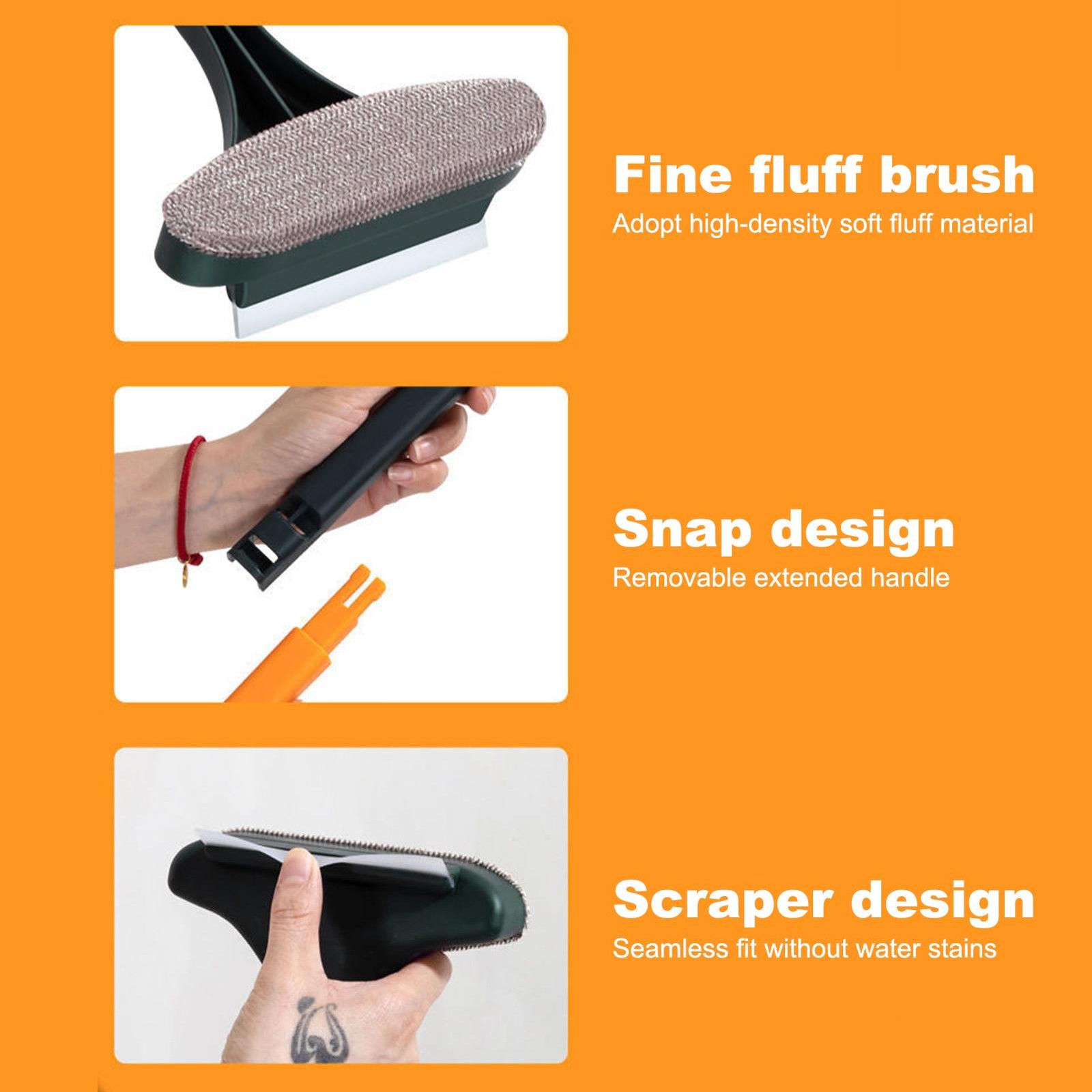 2 in 1 Multifunctional Clean Brush Glass Brush Household Clean Dust Brush Window