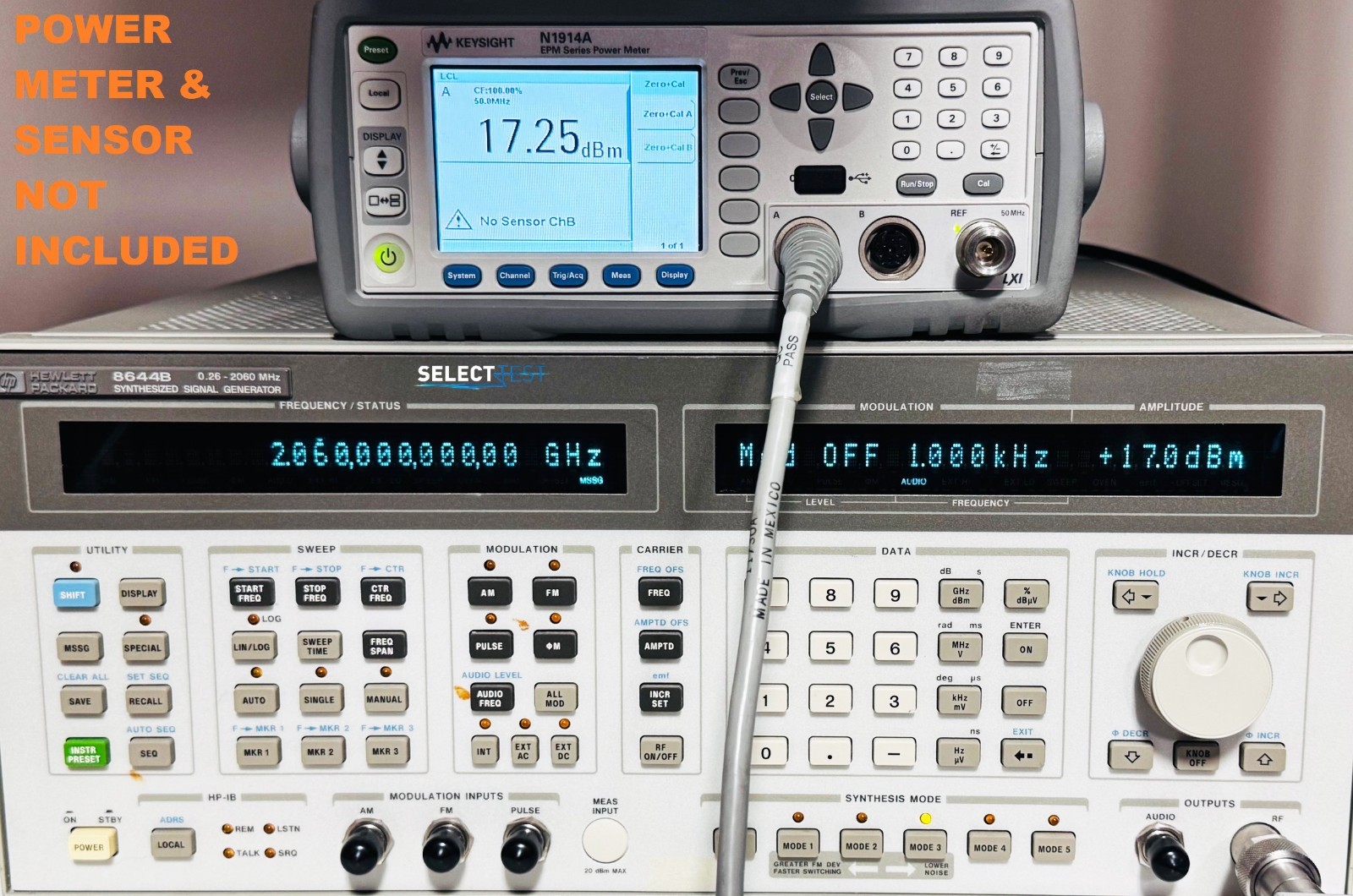 AGILENT (HP) 8644B 0.26 – 2060 MHz SYNTHESIZED SIGNAL GENERATOR *LOOK* (REF.: N)