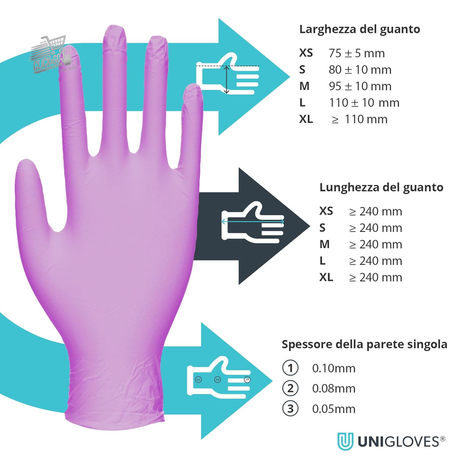 Purple Pearl Latex Powder Free Disposable Food Medical Nitrile Gloves XL 10