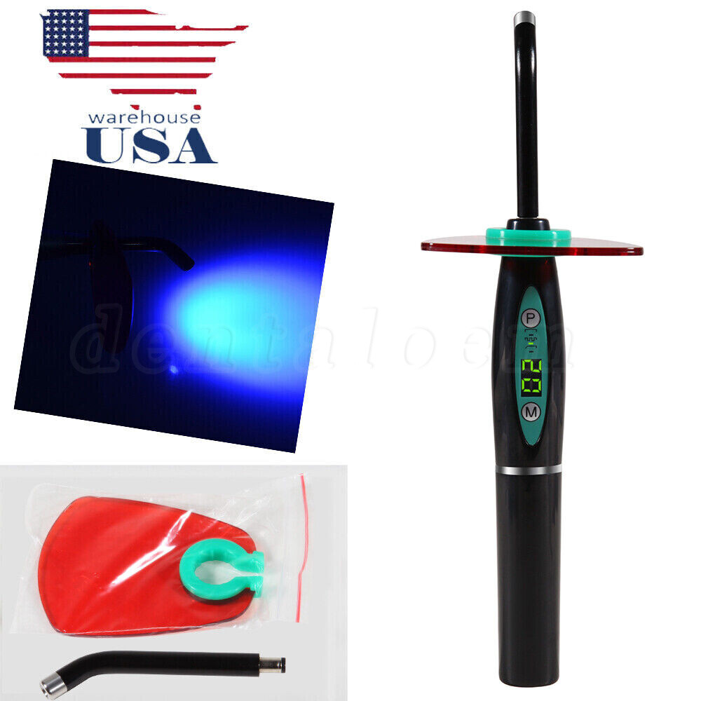 Dental Wireless Cordless LED Cure Curing Light Lamp 1500mw 5W Tool Resin Cure US