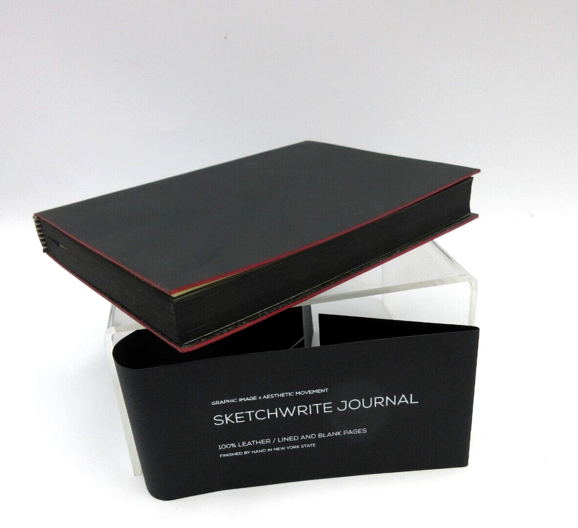 Sketch Write Sketchbook and Journal Leather Cover 4X6″ Graphic Image BLACK