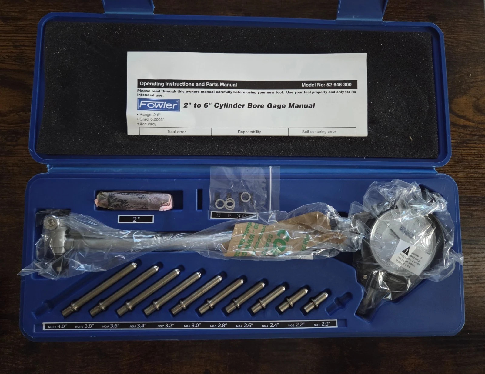 Fowler 52-646-300-0, Cylinder Dial Bore Gage with 2″ to 6″ Measuring Range