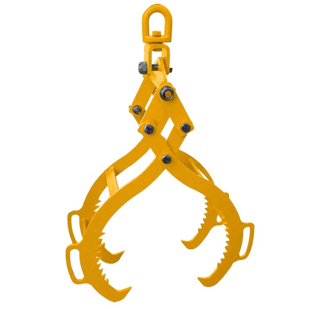 28 IN Log Lifting Tongs Timber Claw Hook 4 Clawfor Heavy Duty Timber Handling