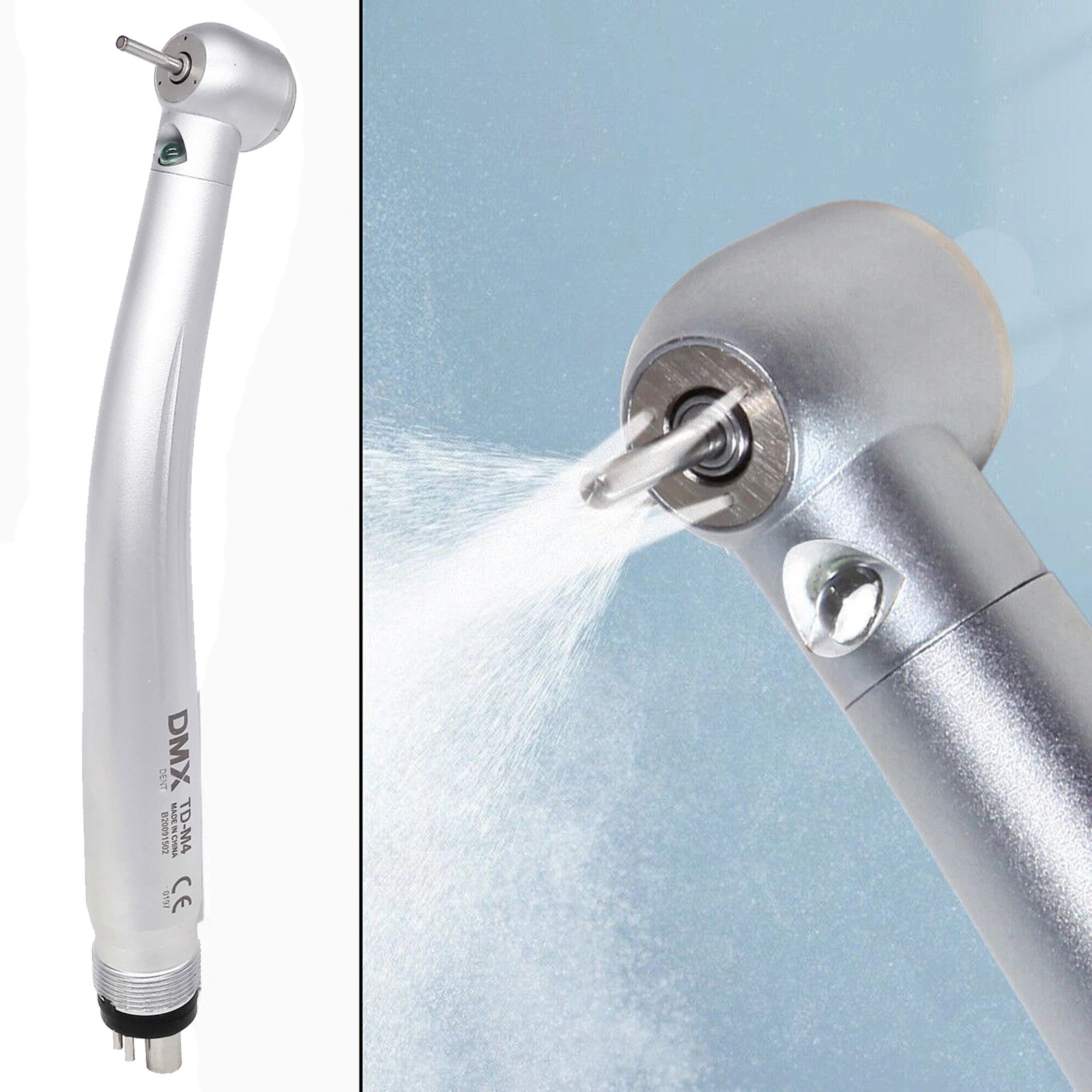 NSK Style Dental High Speed Handpiece Fiber Optic Turbine LED E-generator 4Hole