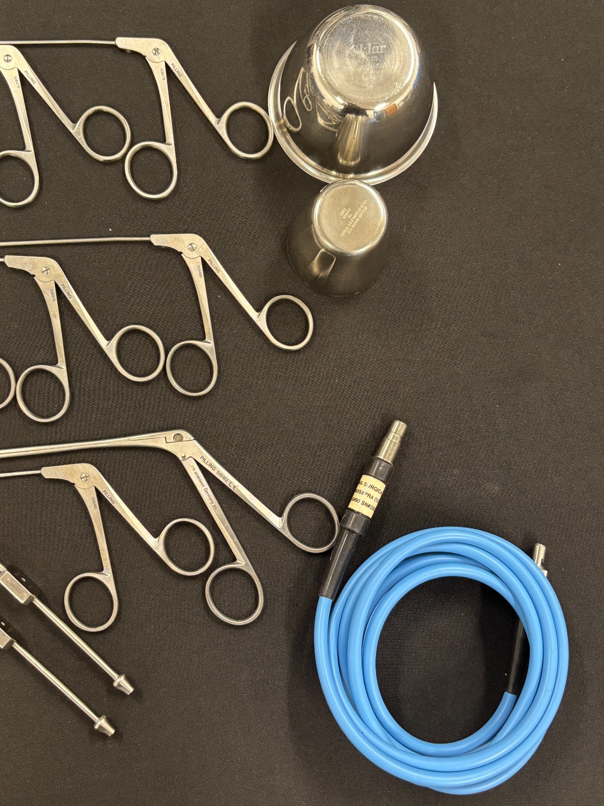 Pilling Teleflex ENT Micro-Laryngoscopy Surgical Instrument Set – 20pc Tray