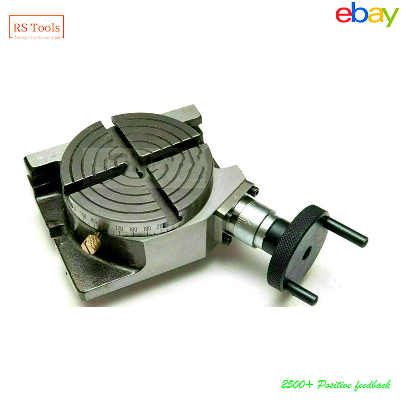Rotary Table 4″/100mm With 100mm 4 JAW Independent Chuck USA RSTOOLS
