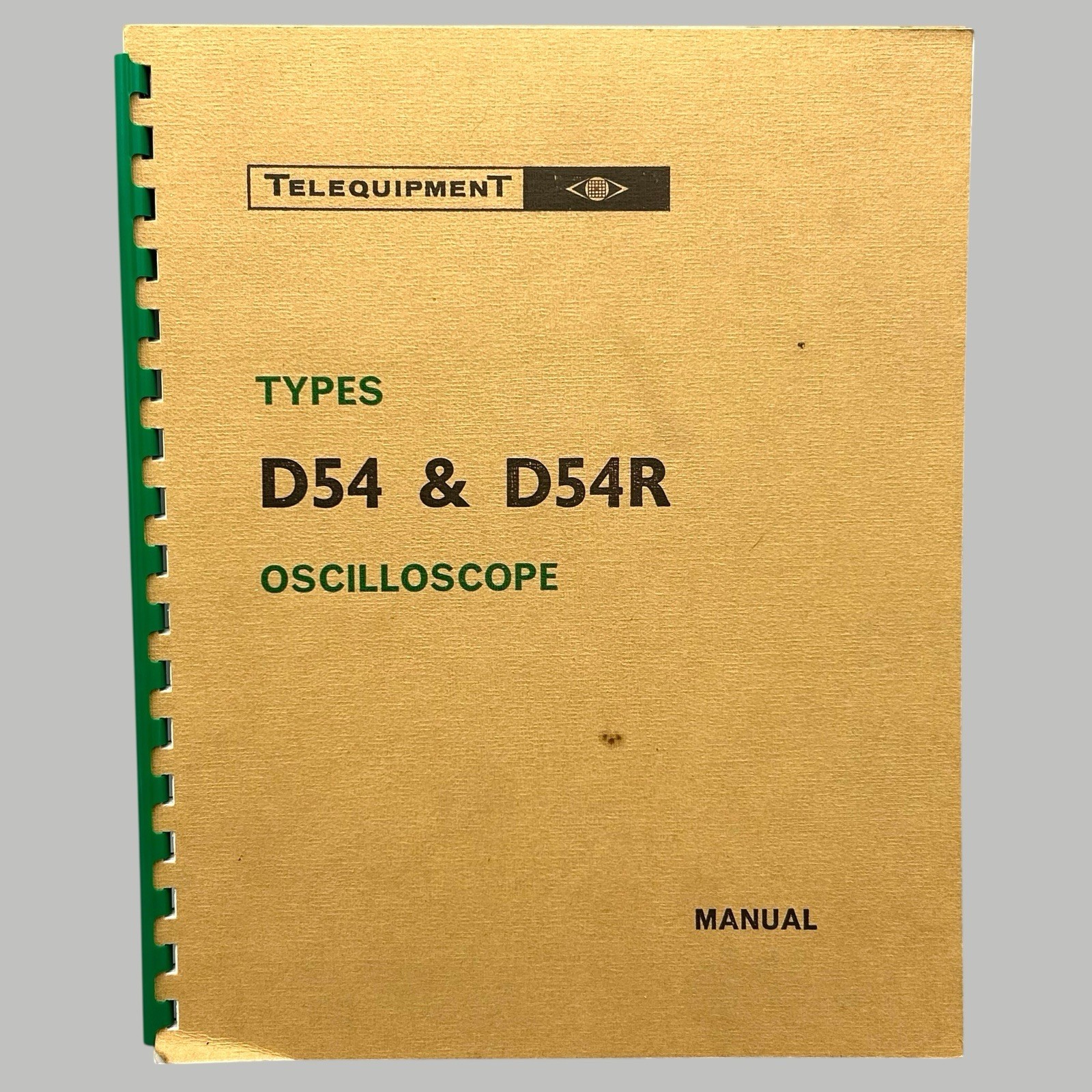 Telequipment Tektronix Types D54 & D54R Oscilloscope Manual 1972 Ships Quickly