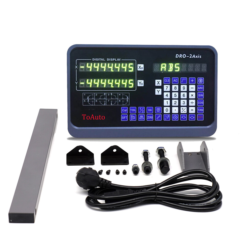 2Axis DRO 12″ 36″ Linear Scale Digital Readout Display Bridgeport 9X42 Table,US