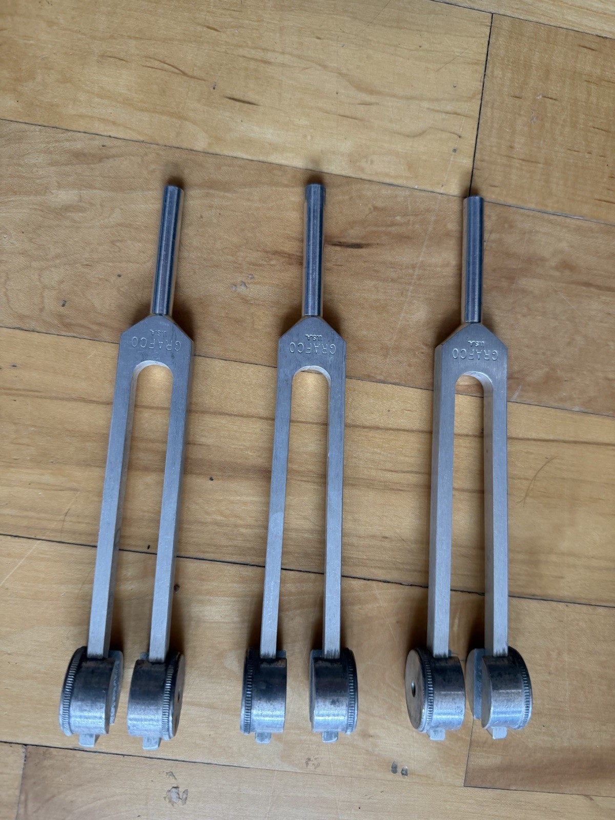 Grafco U.S.A. Weighted Medical Tuning Fork Set of 3 for Neurology/ENT