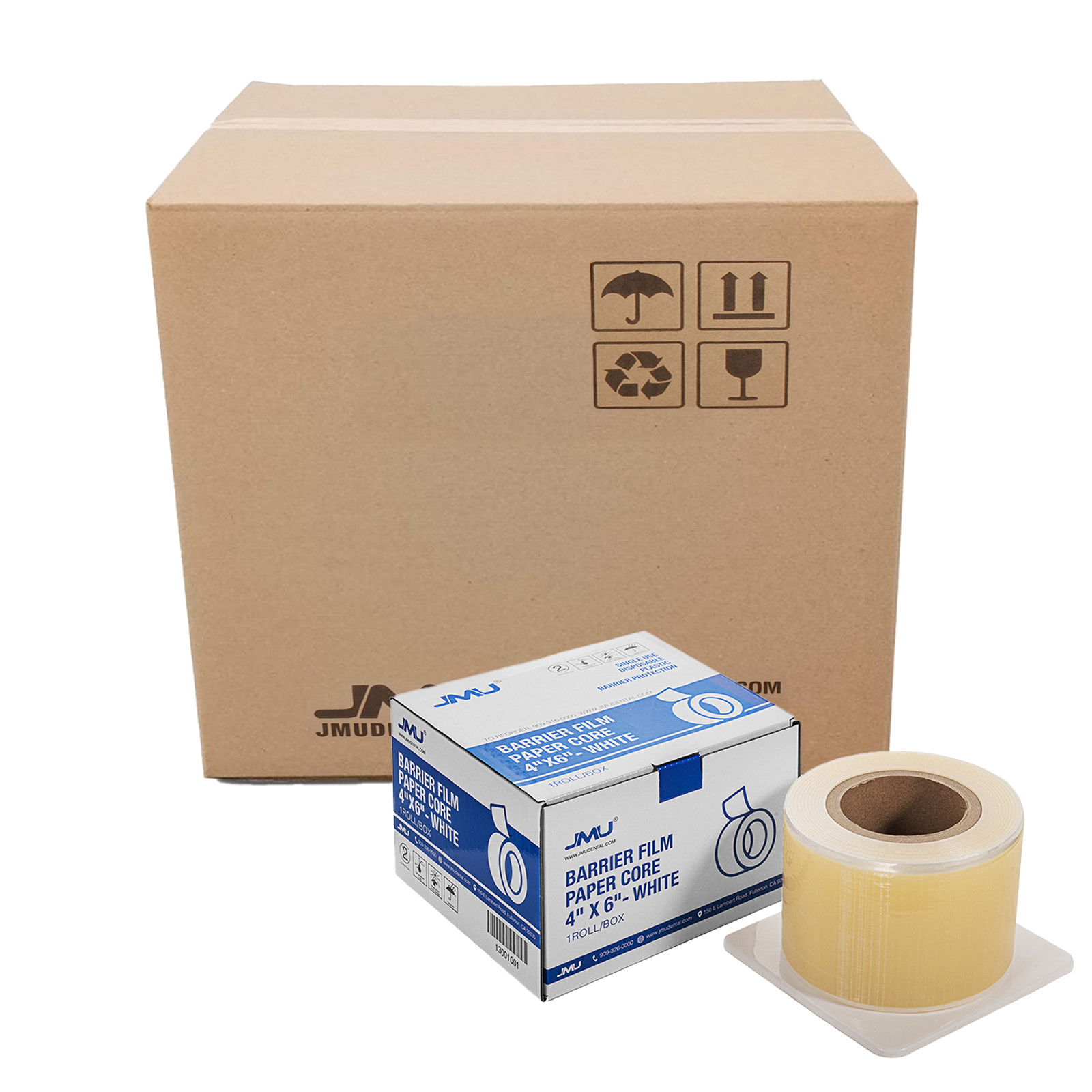 8 Rolls JMU Dental Barrier Film Sticky Wrap Clear 4″ x 6″ 1200 Sheets