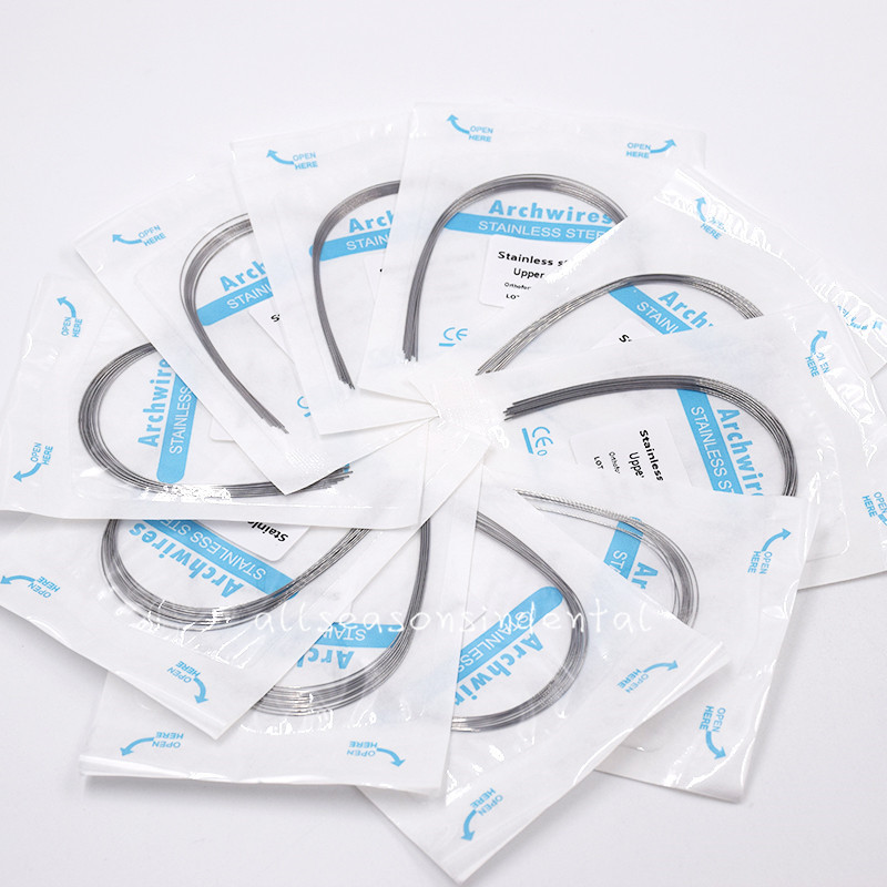 10 Pcs Dental Orthodontic Stainless Steel Round Arch Wires Ovoid/Natural/Square