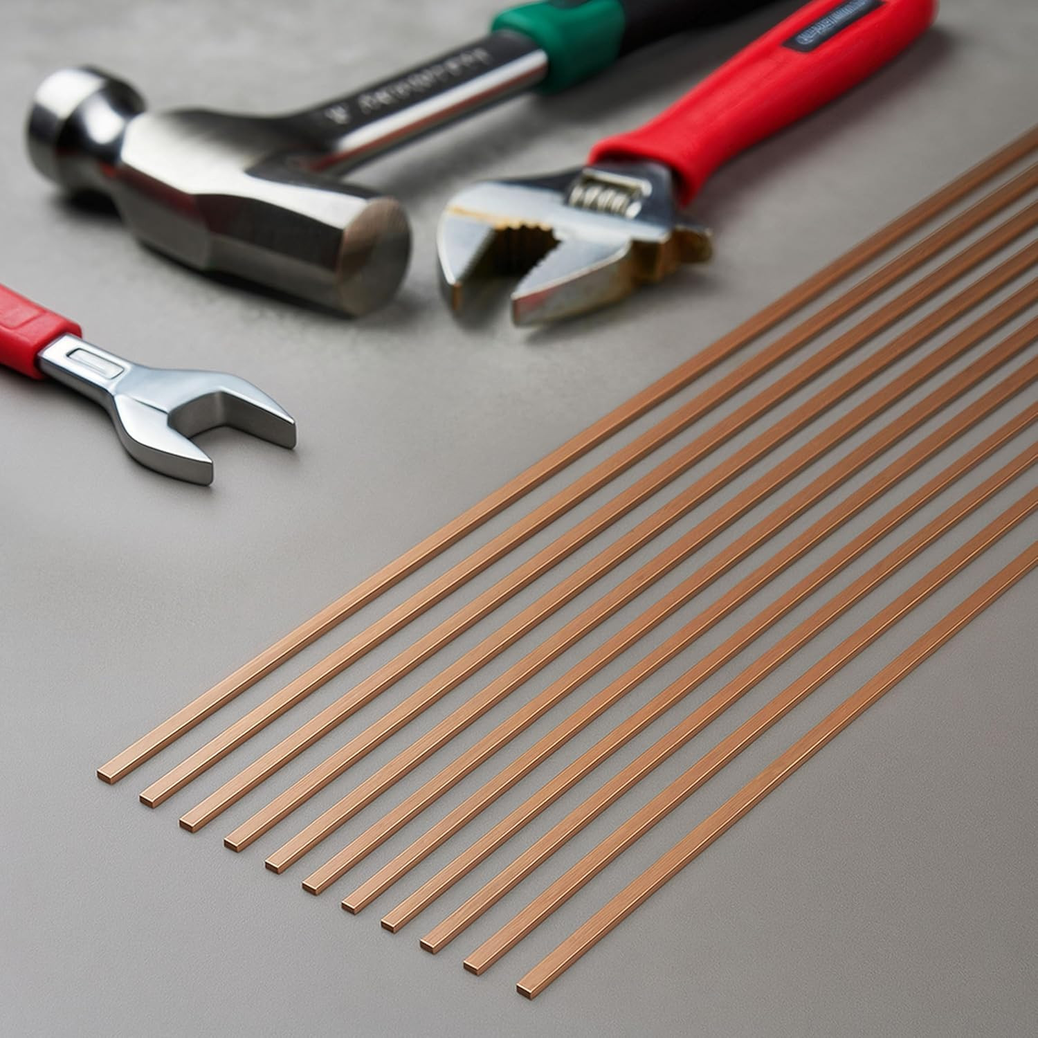 30Pcs Brazing Rods AWS Bcup-5 15% Silver Solder Phos Copper Brazing Alloy Flat W