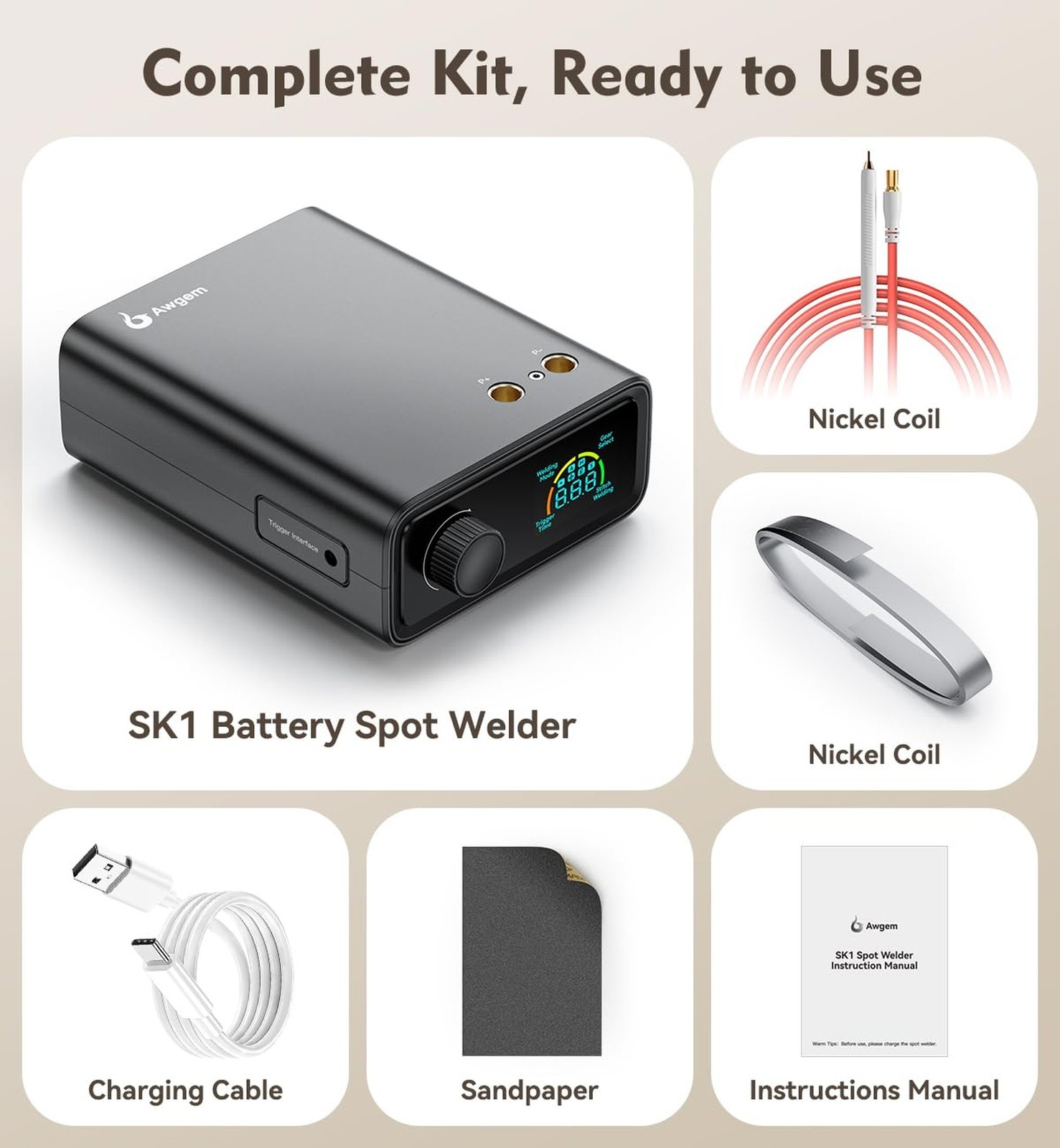 11000W Battery Spot Welder: Rotary Knob 100 Gears Adjustable, Dual-Pulse Outp…