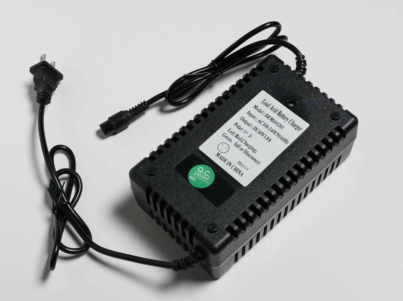 60V Volt DC Charger AV Plug f gel SLA AGM battery electric scooter economic