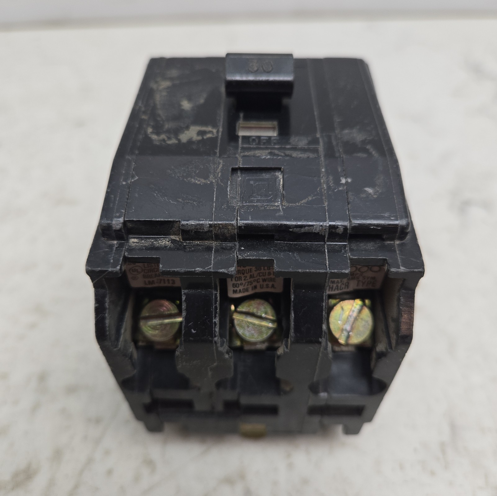 Mixed Lot of 3 Pole Circuit Breakers 100A 60A 30A Square D Ge See Pictures