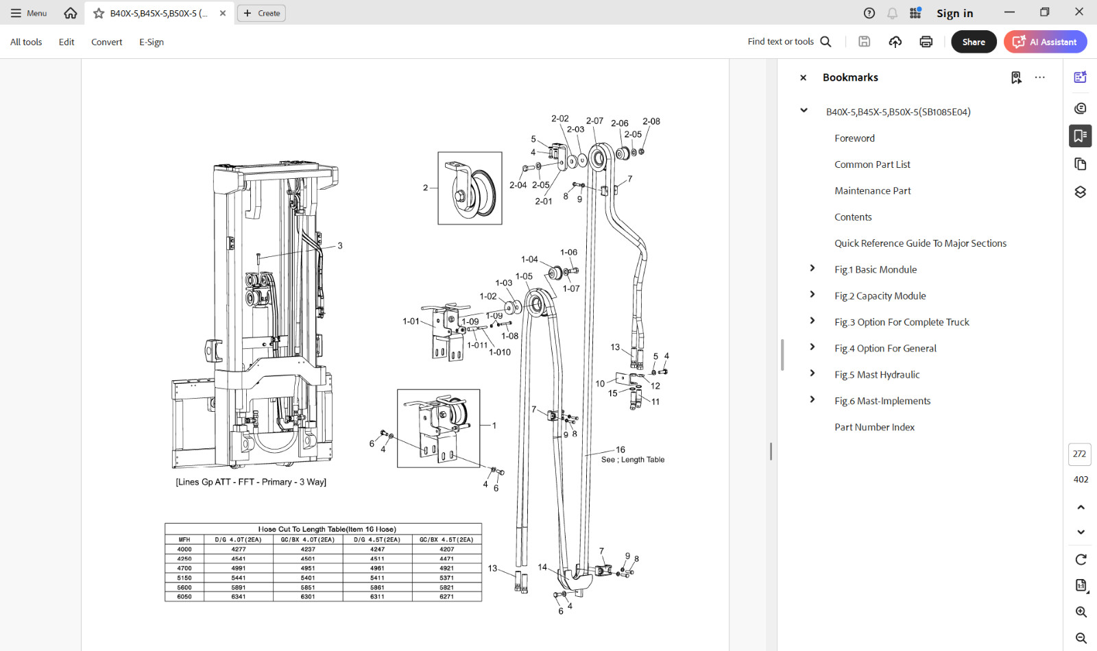 DOOSAN Forklift Service Manuals and Parts Manuals on a USB Flash Drive.