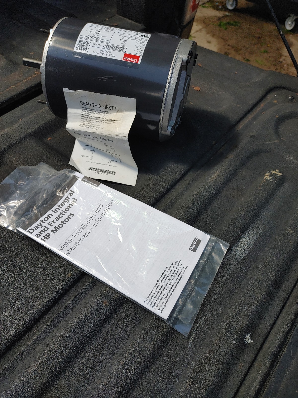 Dayton 6K410 Pedestal Fan Motor, 1/3 Hp