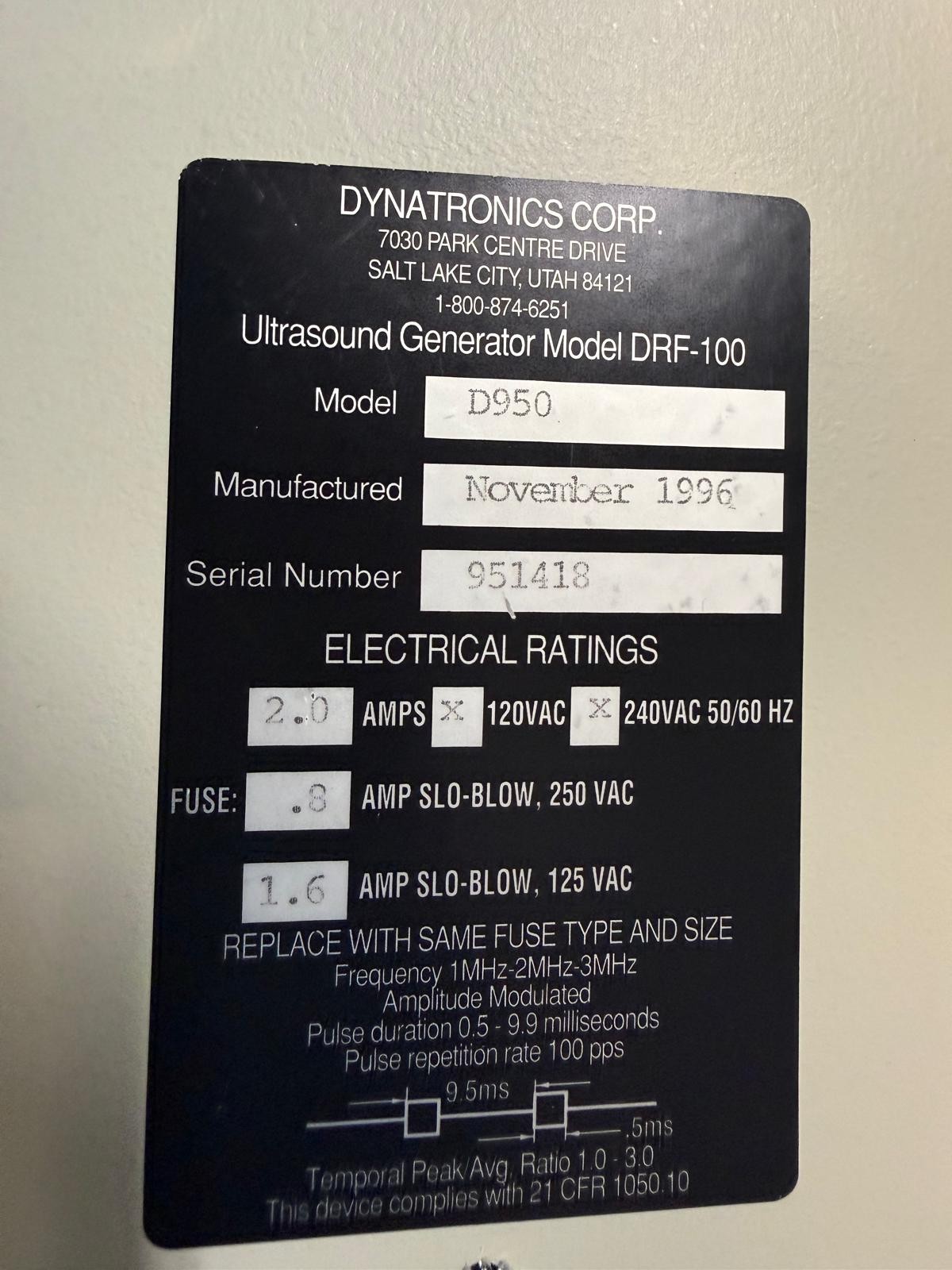 Dynatronics Dynatron 950 Therapy Ultrasound