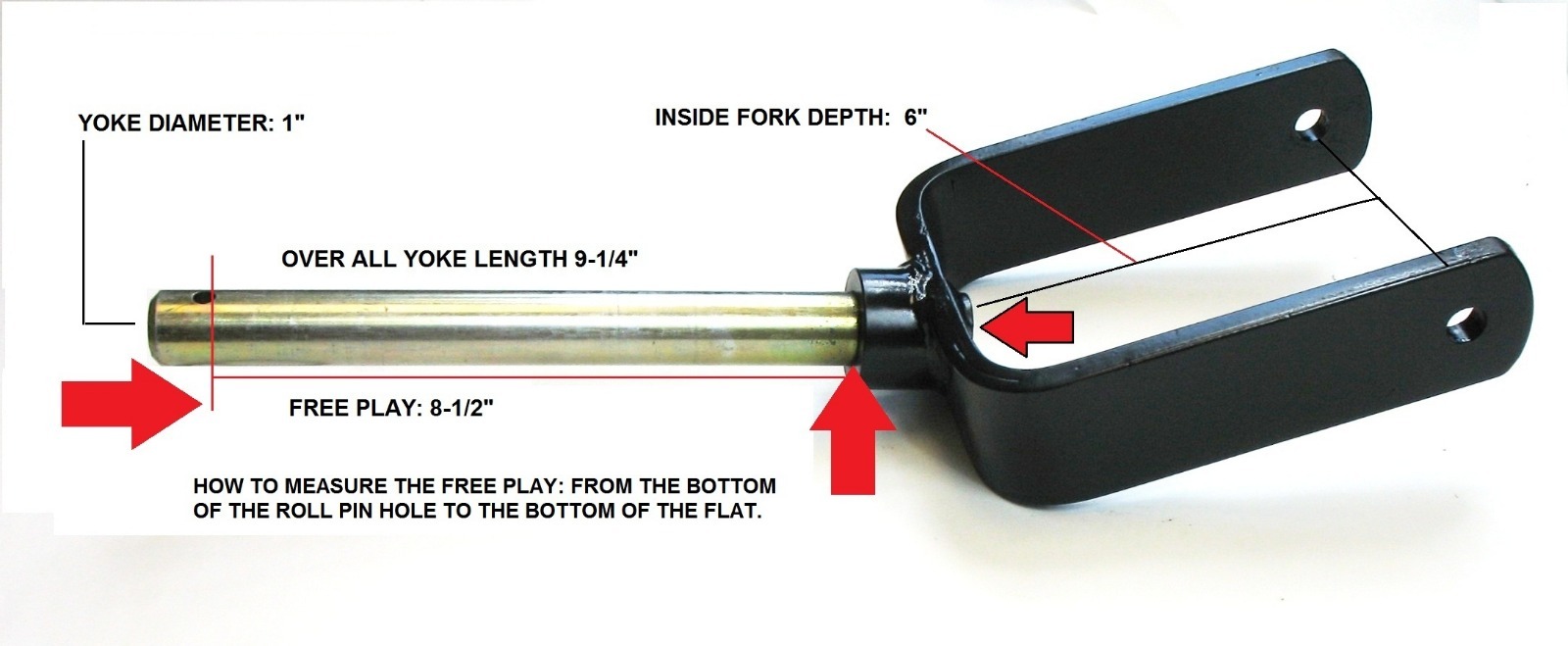 LAND PRIDE FINISH/GROOMING MOWER REPLACEMENT FORK I.D WIDTH 5″(Fits Many Others)