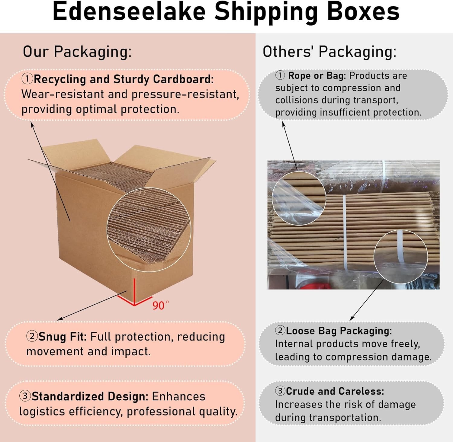 Brand New Shipping Boxes 9x6x3 Inches Brown Cardboard Pack of 40