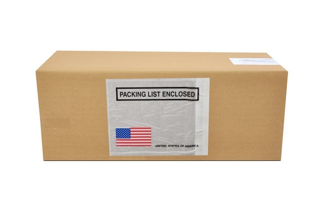 4.5″ x 5.5″ USA Print Panel Face Packing List Enclosed Envelopes 2000 Pcs