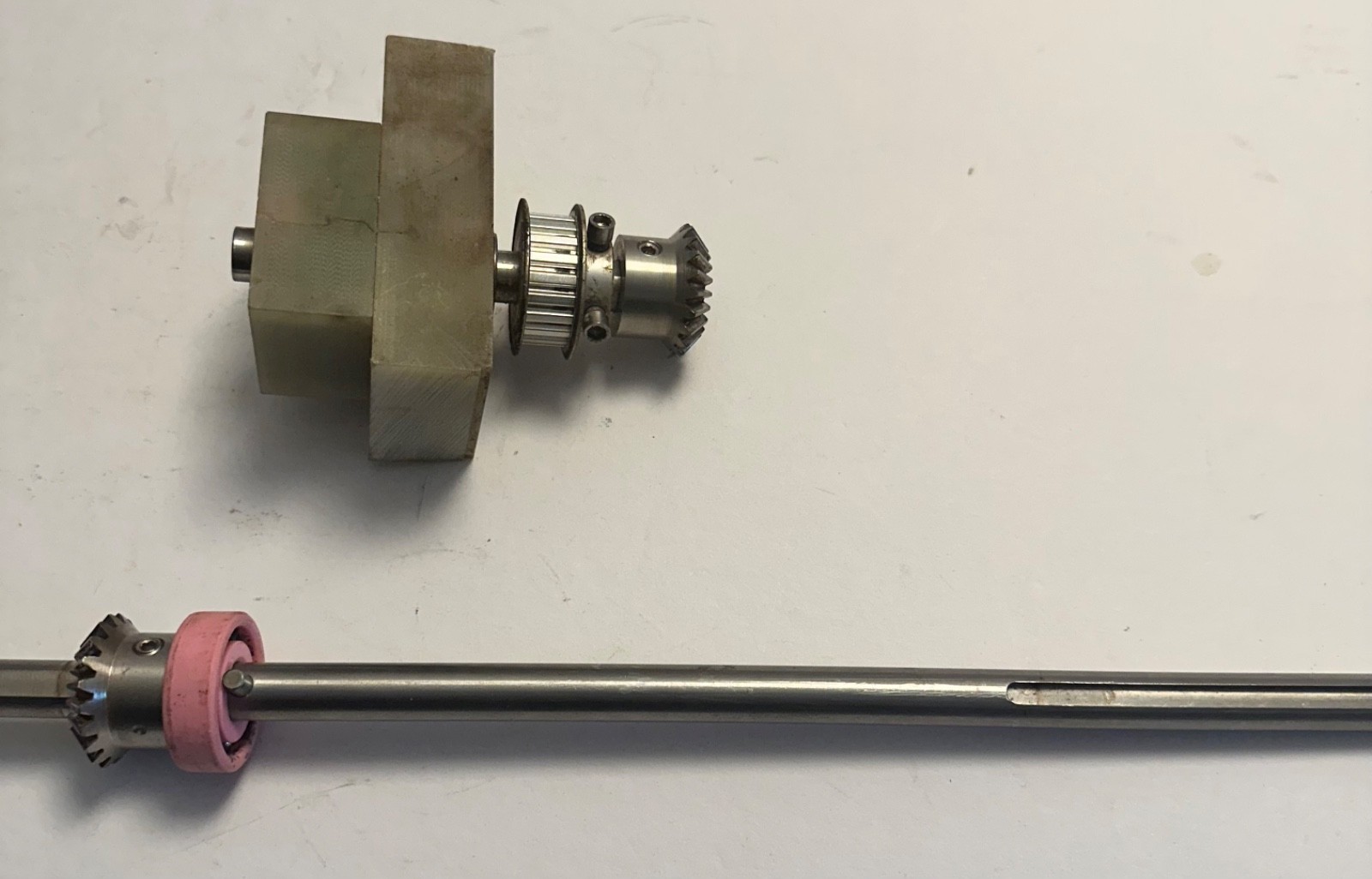 Bevel Gear Set Stainless Steel 20 tooth 1/2” bore and 13″shaft and 4.5″ shaft