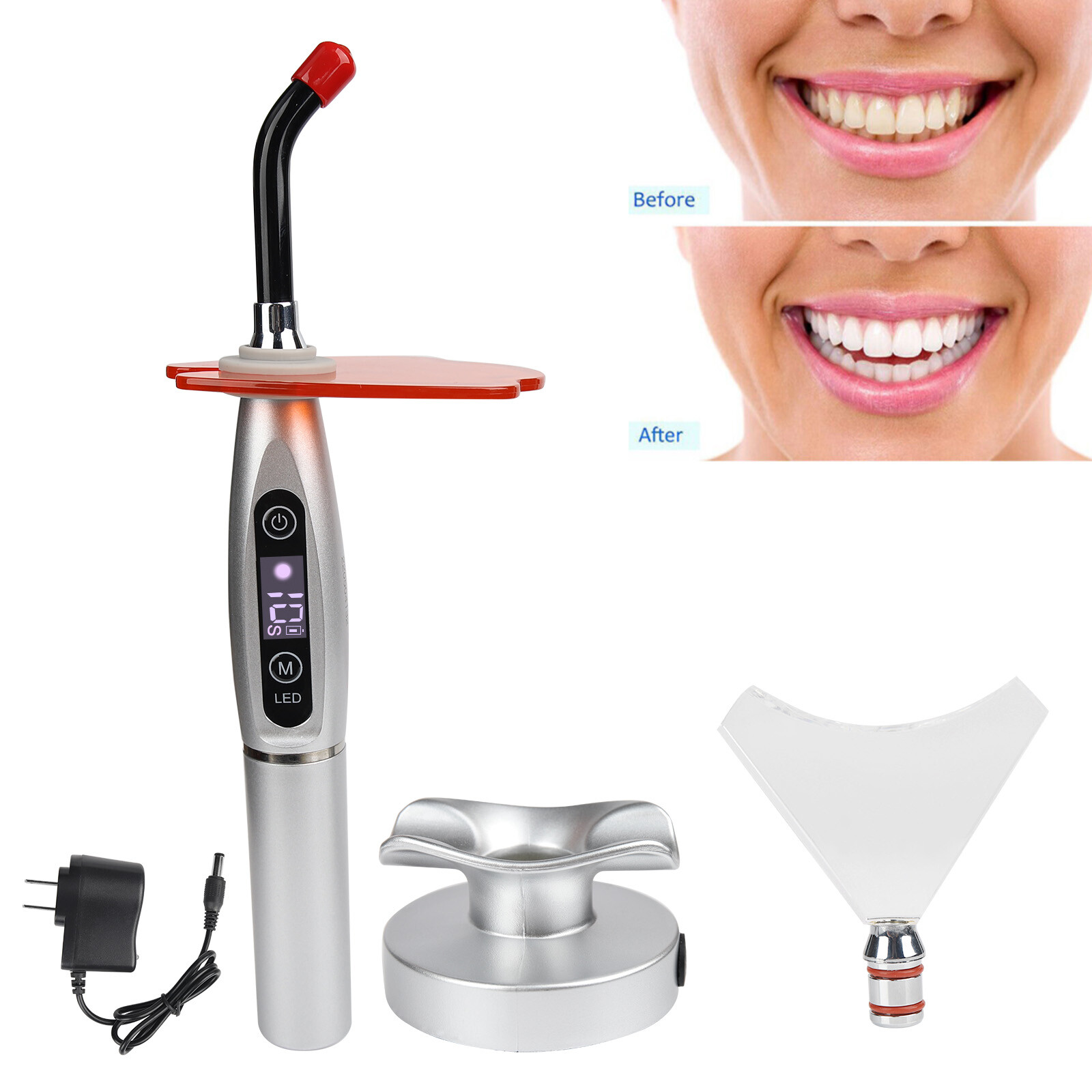 Dental Wireless Cordless LED Curing Light Lamp 2000mw Resin Cure Machine 5W
