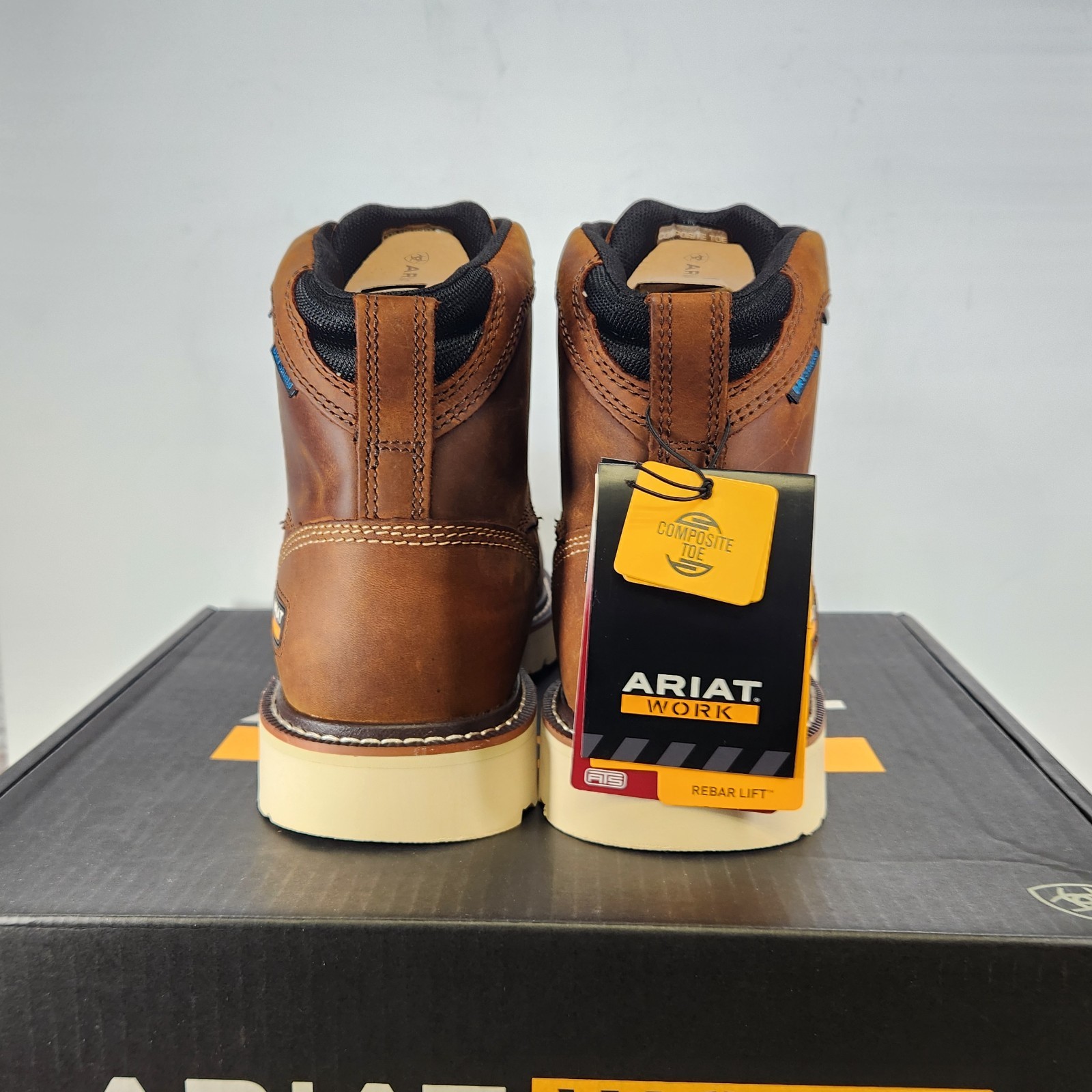 9 MEN – Ariat Rebar Lift 6″ H2O – COMP TOE / WP/ EH – Brown LEATHER- 10046876