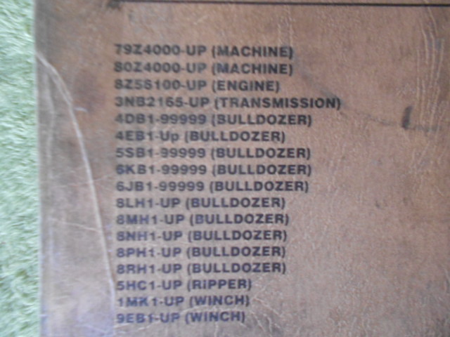 Caterpillar D7H & D7H LGP Series II Parts Manual Book Cat Service 79Z 80Z