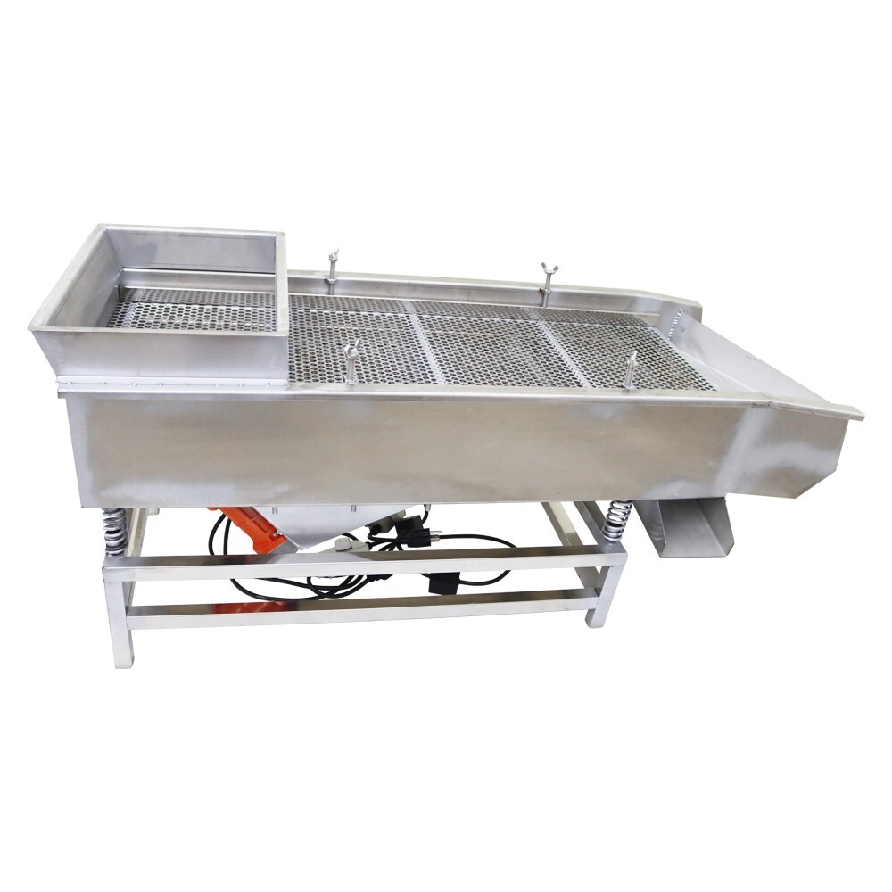Double Layer 10mm&5mm Stainless Steel Linear Vibrating Screen Two Motor 110V