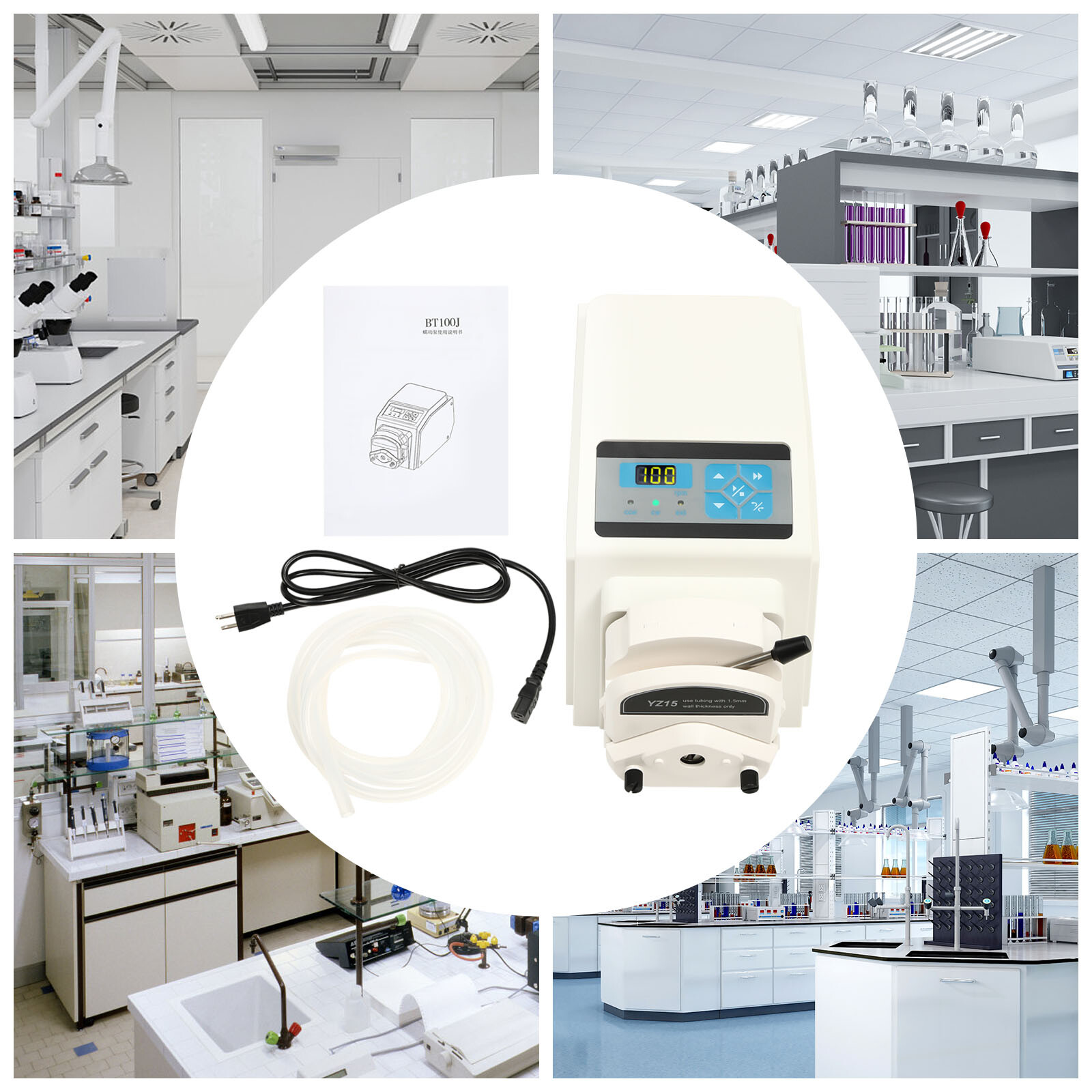 0.07~380 mL/min Flow Rate Variable Speed Peristaltic Pump with Pump Head YZ15