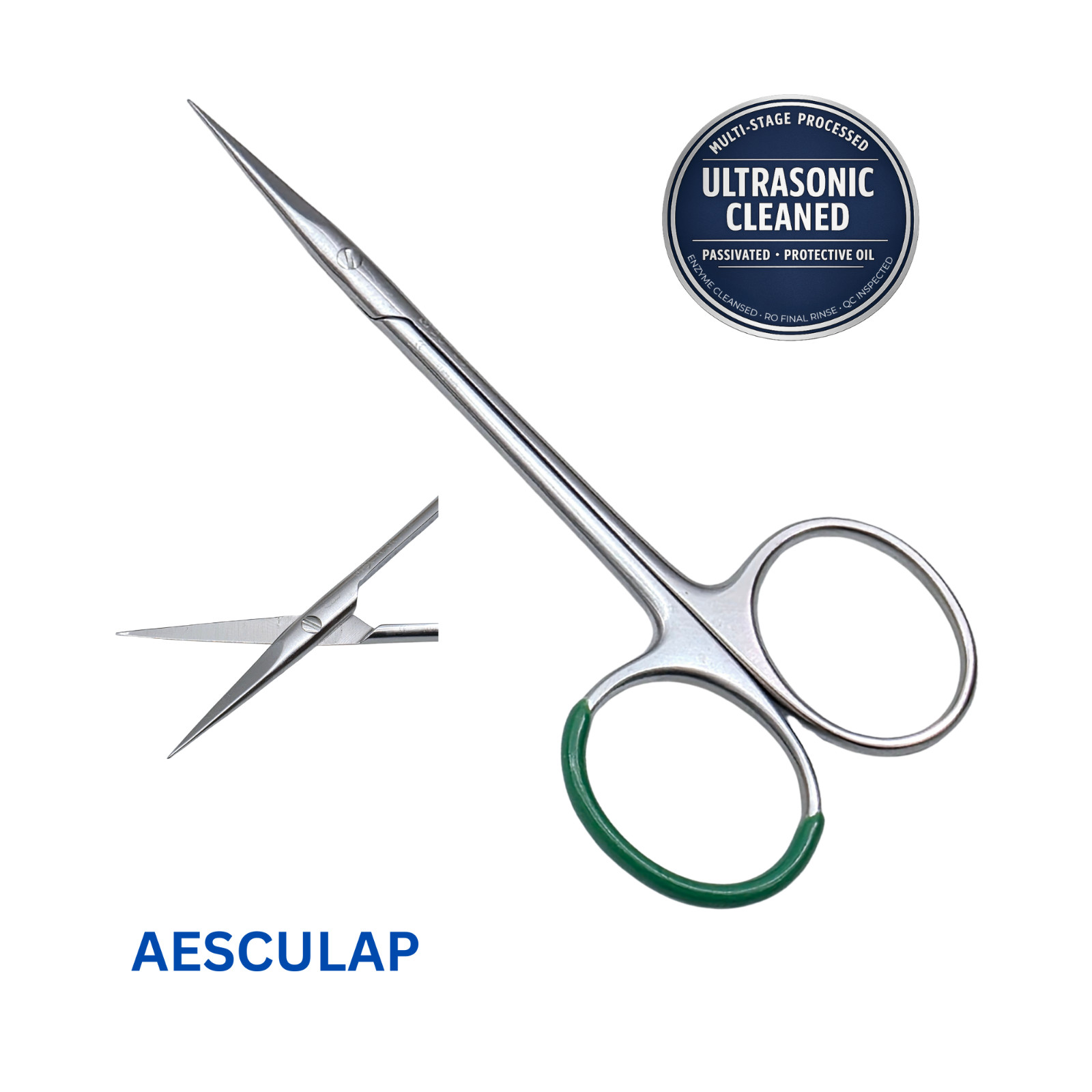 AESCULAP BC106R Iris Delicate Surgical Scissors, Straight, 4.5″ Stainless Steel