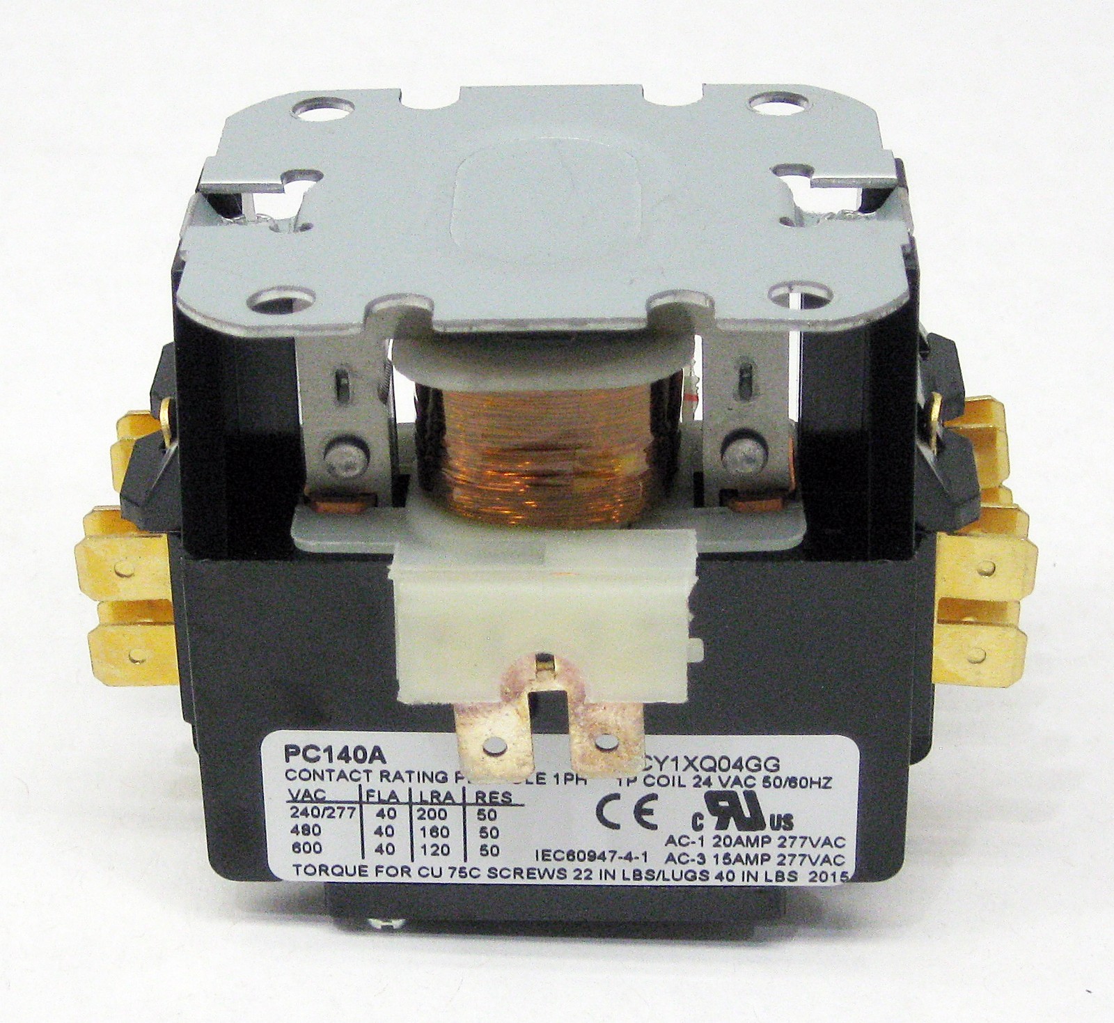 PC140A Contactor Single One 1 Pole 40 Amps 24 Volts A/C Air Conditioner NEW