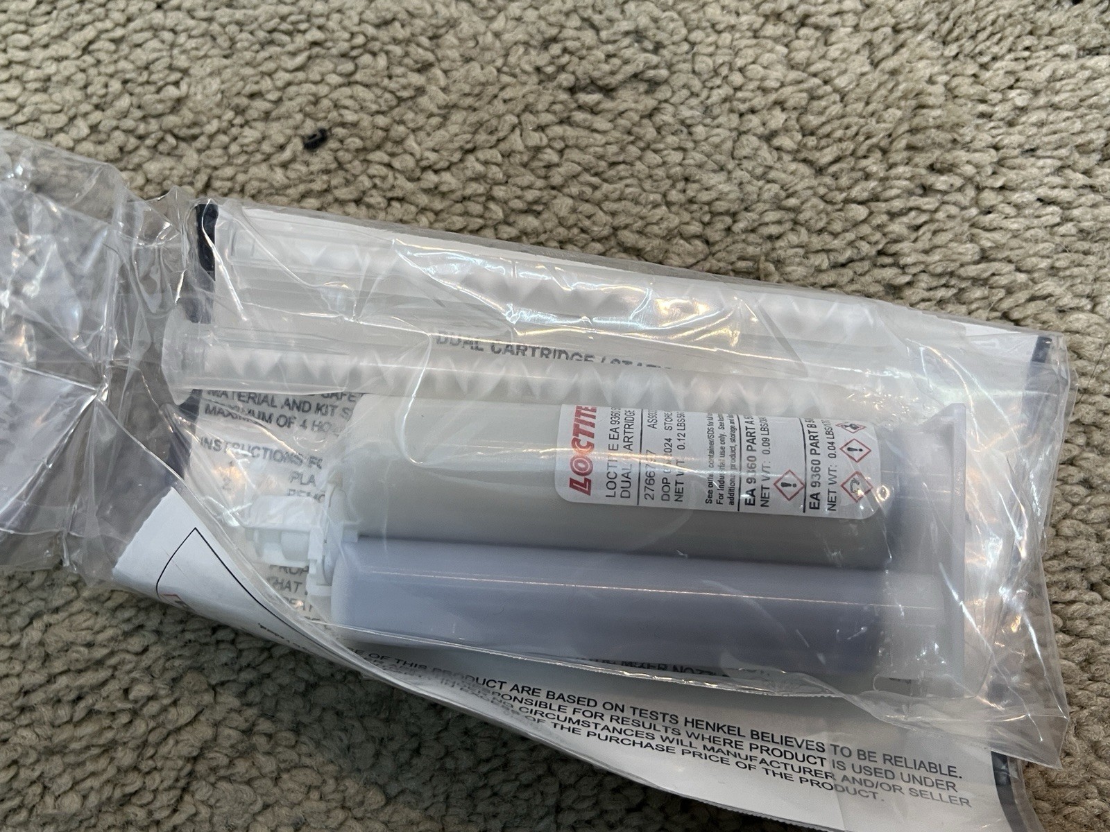 Loctite EA 9360 Aero 2-part Epoxy 50 mL Sempak Dual Cartridge Kit 2024