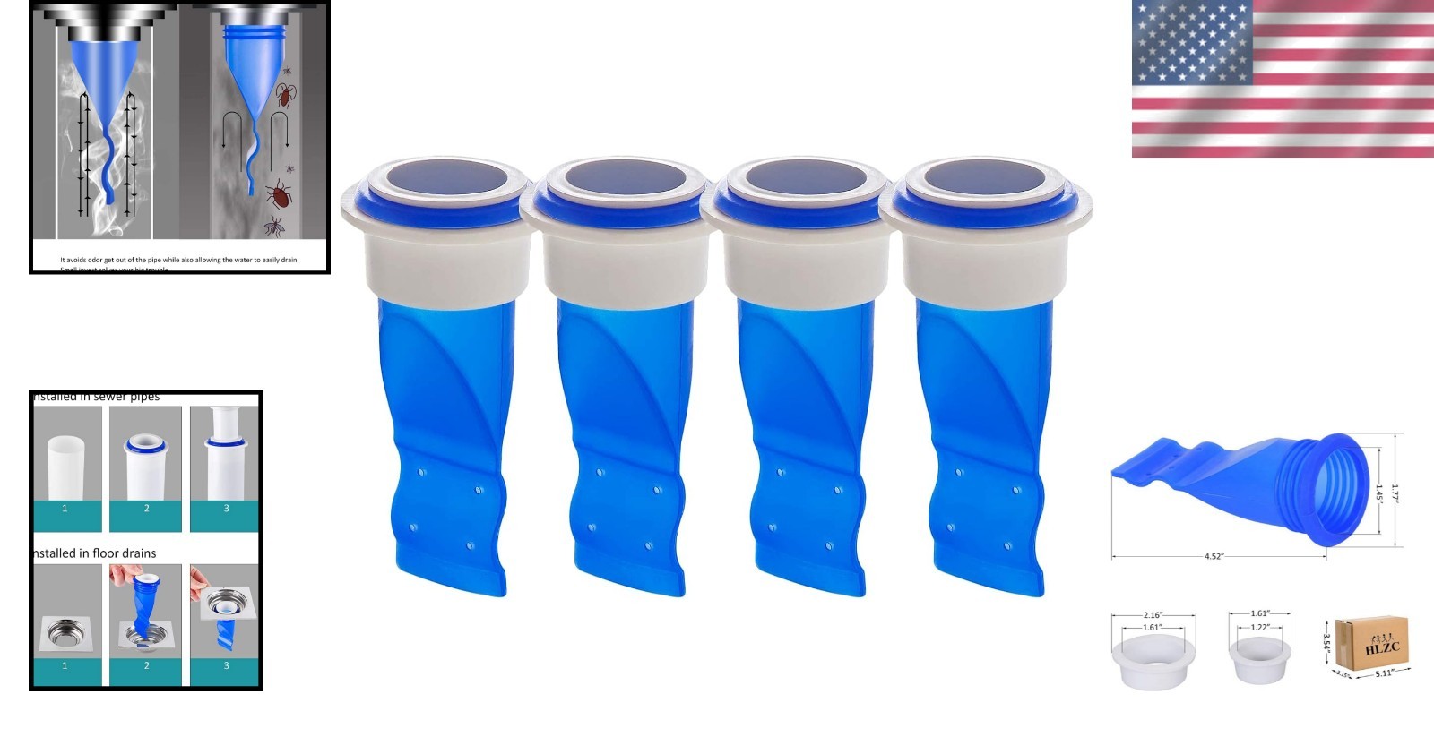Environmentally Friendly Adjustable Drain Trap – Compact 4cm Backflow Preventer