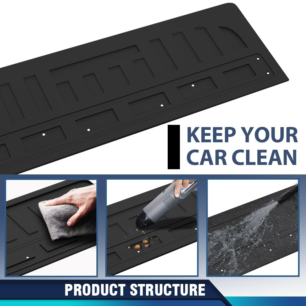 TPE Floor Mats Cargo Liners for Ford F150 2021-2025 6.5FT Bed All Weather Black