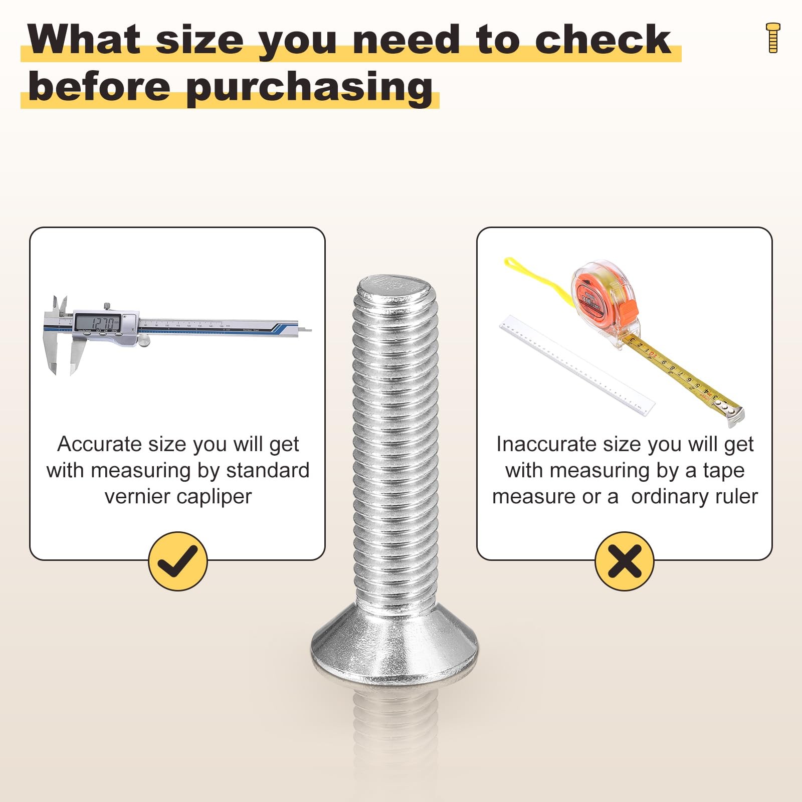 METALLIXITY SemiCountersunk Oval Head Machine Screws #1224×3/4 25Pcs, 304 Sta…
