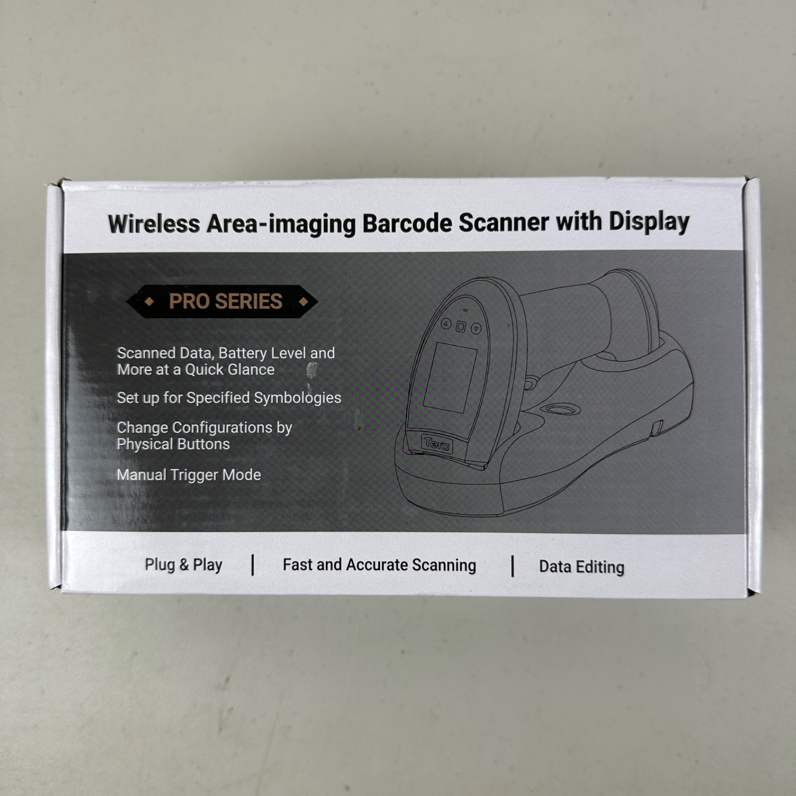 Tera Barcode Scanner Wireless with Screen Pro Version 1D 2D QR HW0009 Orange