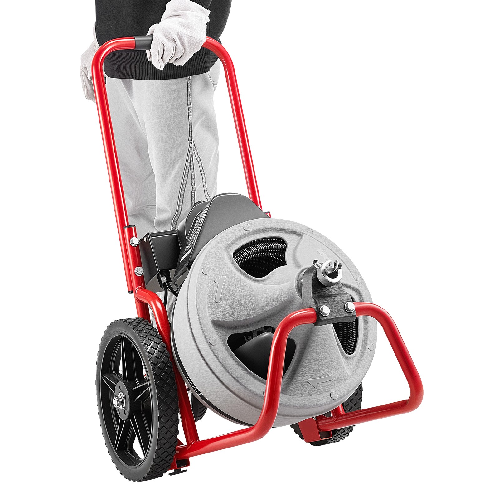VEVOR Drain Cleaner Machine 75 FT x 3/8 Inch Sewer Snake Auger Manual Feeding