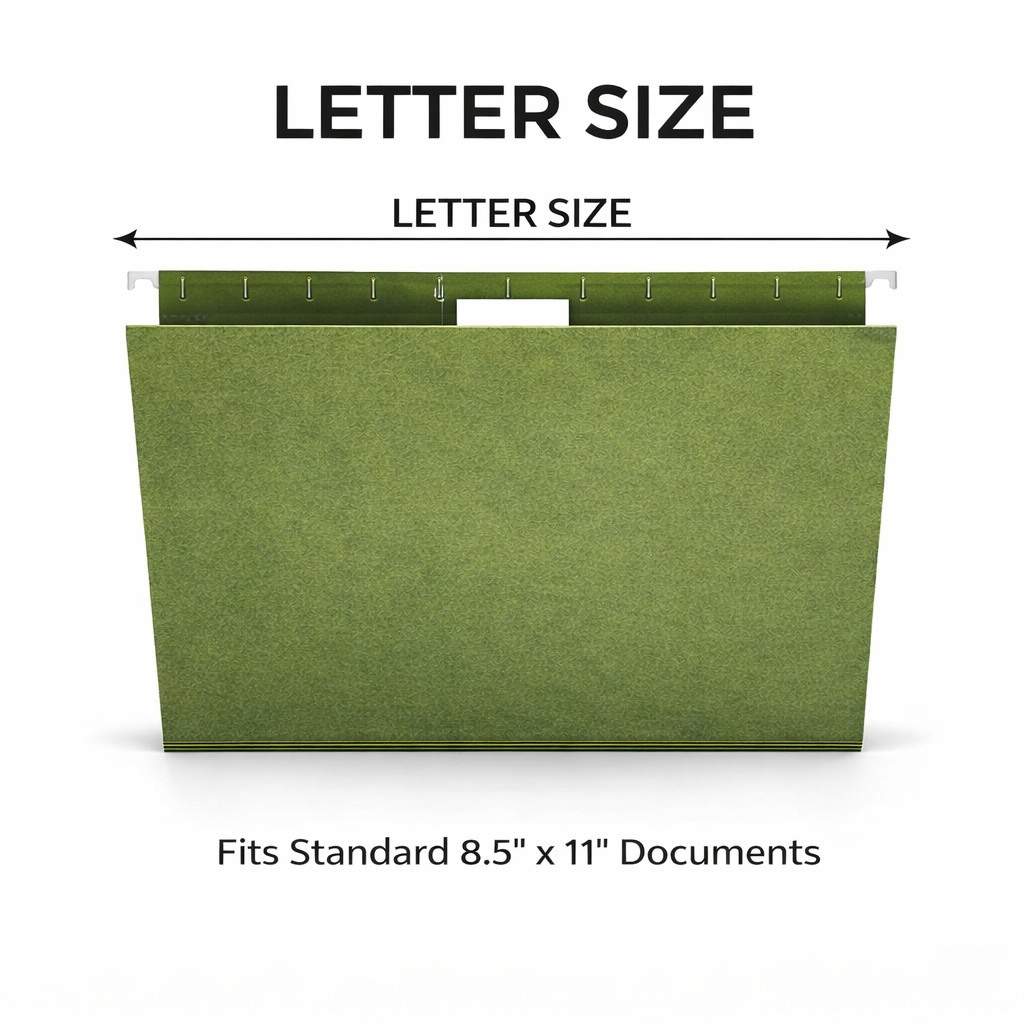 NEW Pendaflex Hanging File Folders Letter 1/5 Tab Green w/ Tabs & Inserts 50