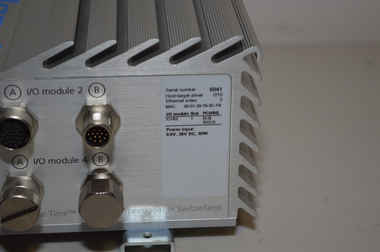 ^ Speedgoat Baseline Real-time Target Machine Simulink IO183 #W5860