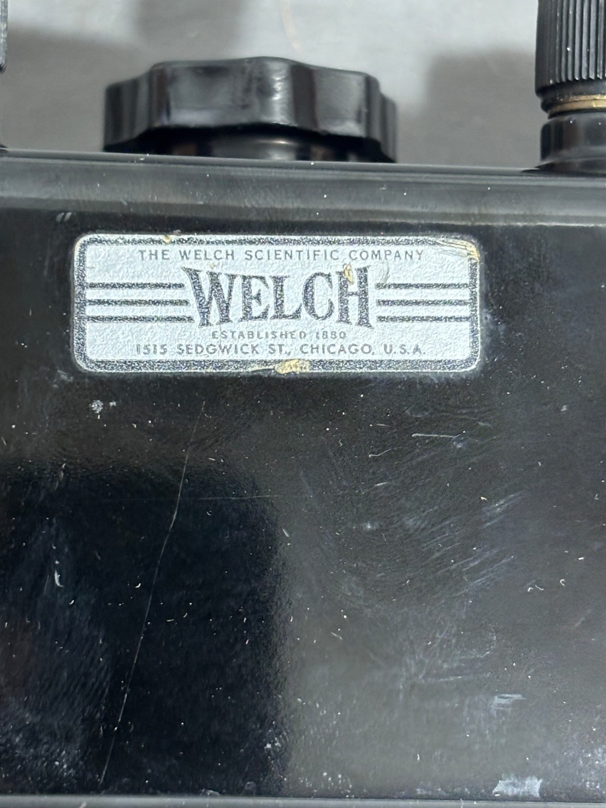 Vtg black bakelite WELCH Decade Resistance Box 0-999ohm TEACHING SCHOOL 1950s