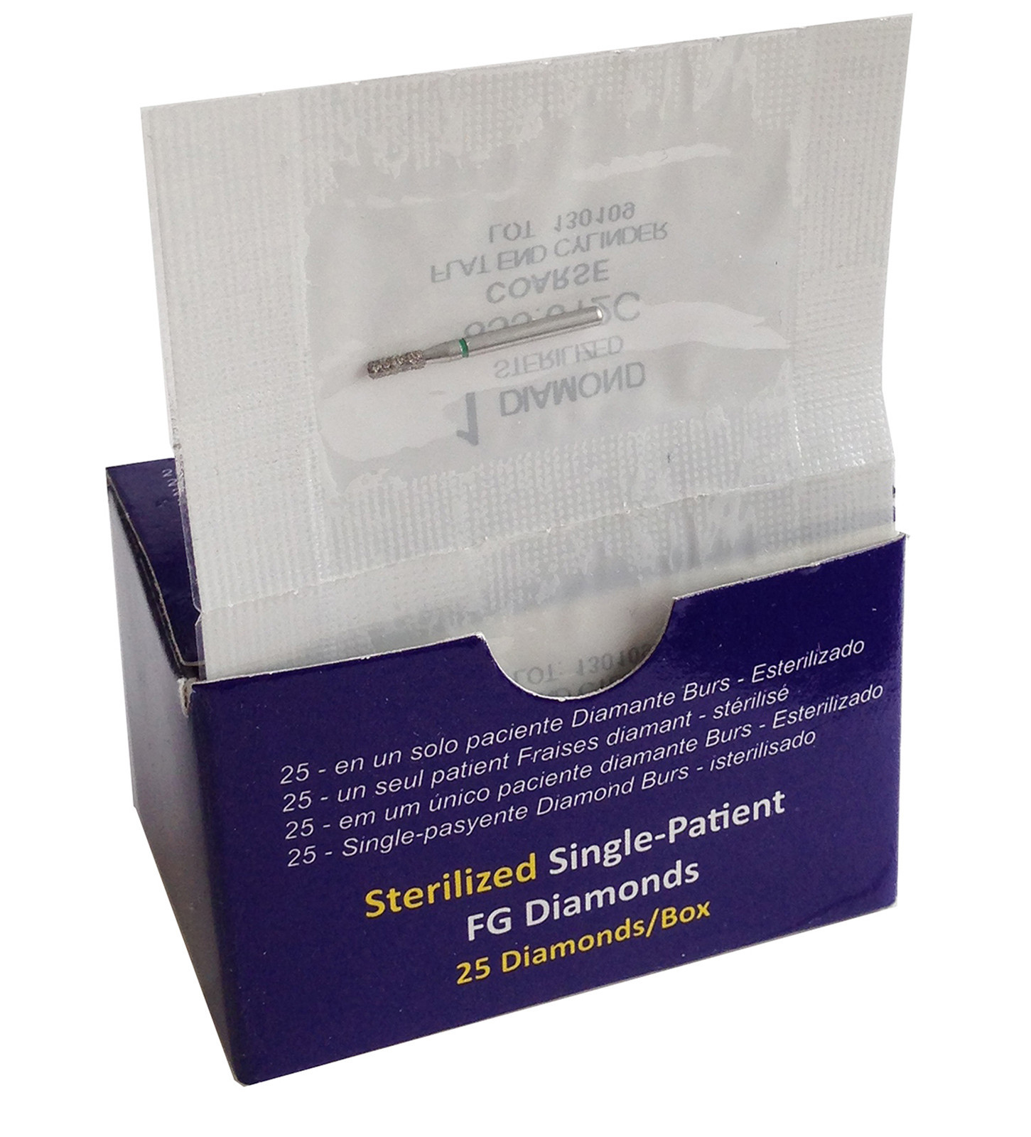 Single-Patient Diamond-Sterilized-863/012F-Fine (25pk) $5 Combine Ship