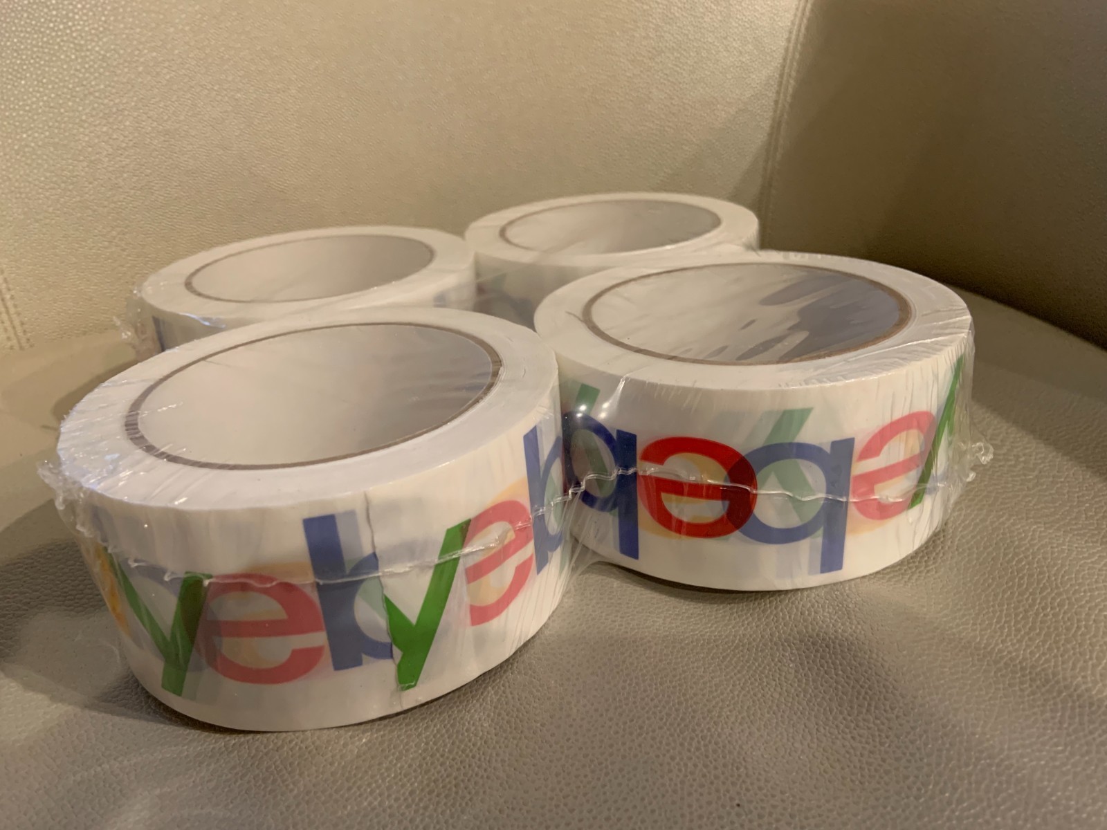 4 Rolls Official eBay Multi-Color Packing Packaging Tape 2″ x 75 Yards Set