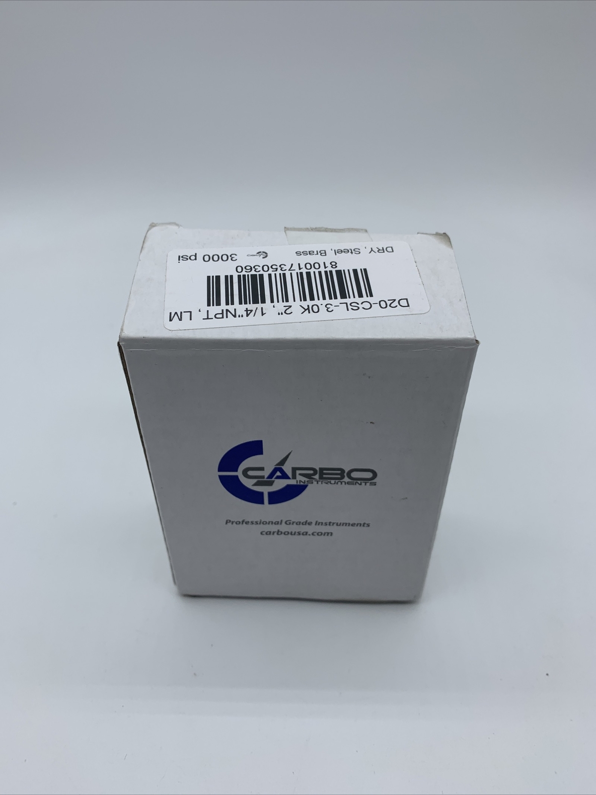 Carbo Instruments D20-CSL-3.0K 2″ 1/4″ NPT Streel Brass 3000 PSI