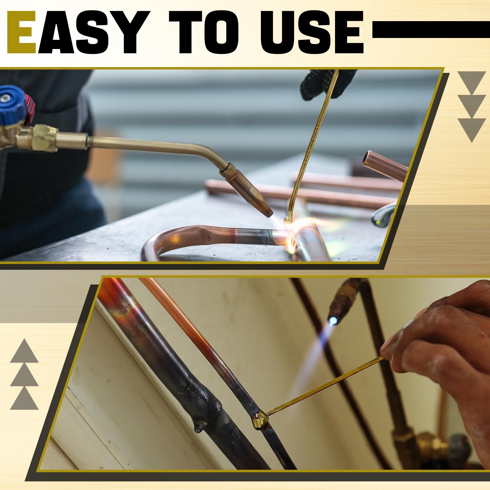 Moxweyeni 40 Pcs Brass Rods 1.5 mm 2 mm Brass Welding Brazing Rods Copper Alloy