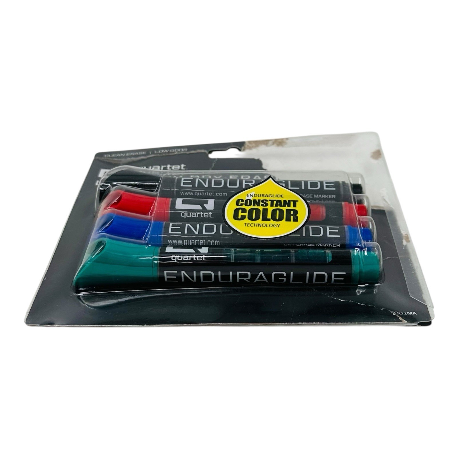 4 Markers Quartet Liquid Ink Dry Erase Markers Black, Red, Blue, Green Chisel