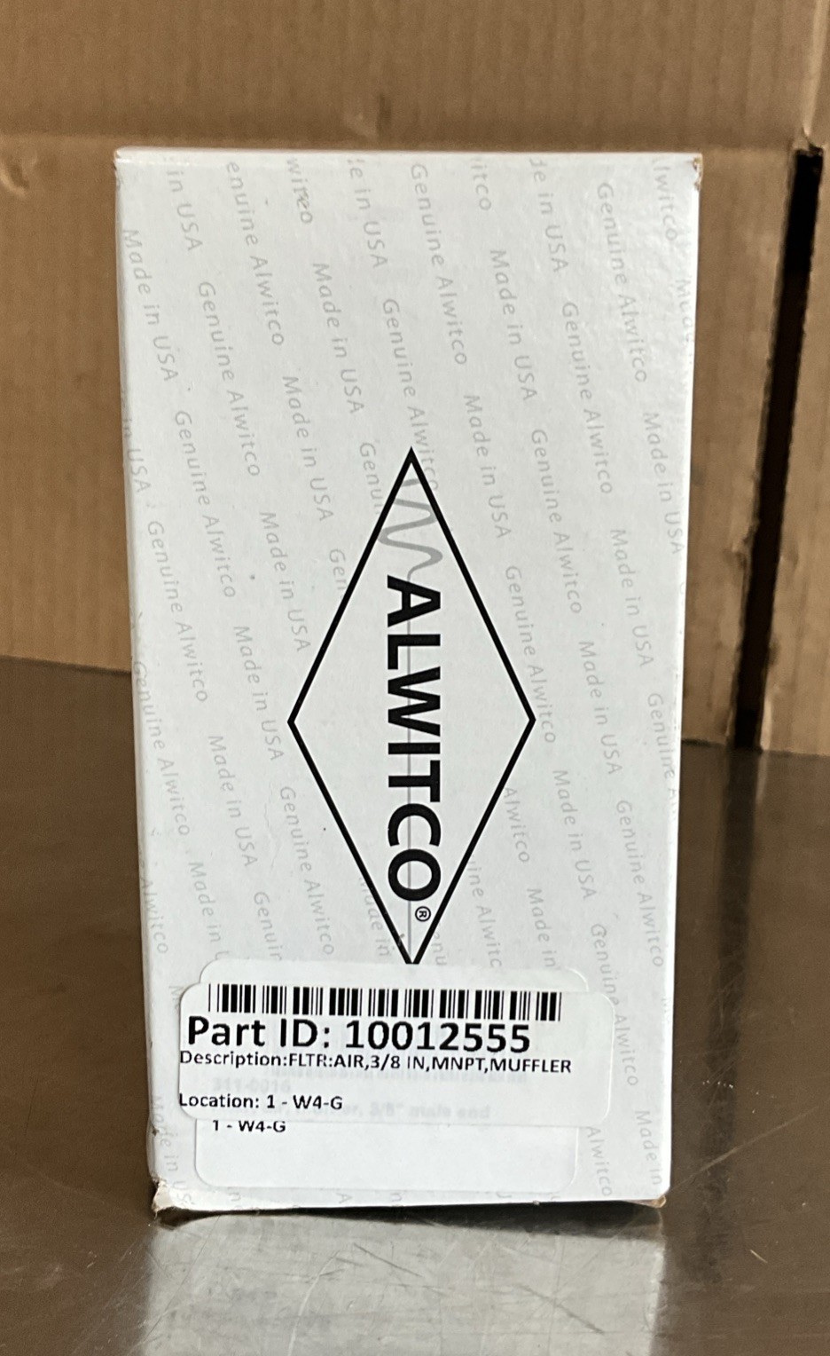 Alwitco 0111000 M00 Pneumatic Muffler, 3/8in NPT Male, 125psi, 2.59in x 5.12in