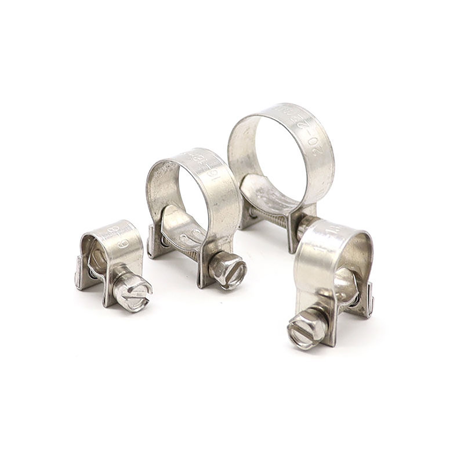 Mini Hose Jubilee Clip Clamp Fuel Line Petrol Pipe Clamps Clips Stainless Steel